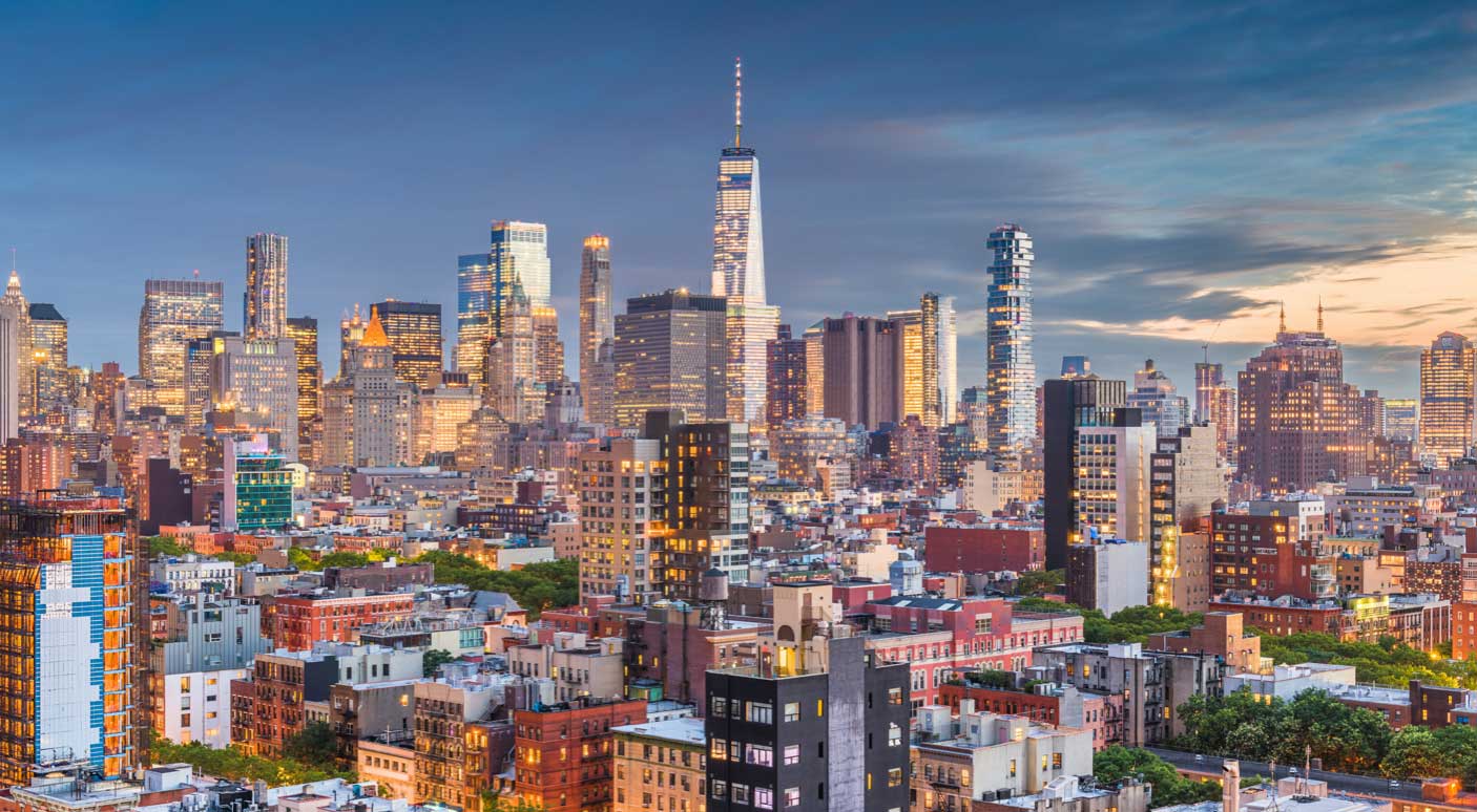 Manhattan skyline from lower east side